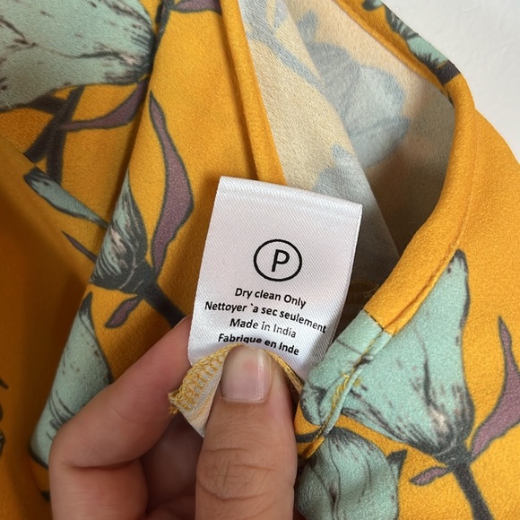 ANTHROPOLOGIE | Varun Bahl Warbler Yellow Floral Jumpsuit NWT Size 12 - Picture 8 of 14